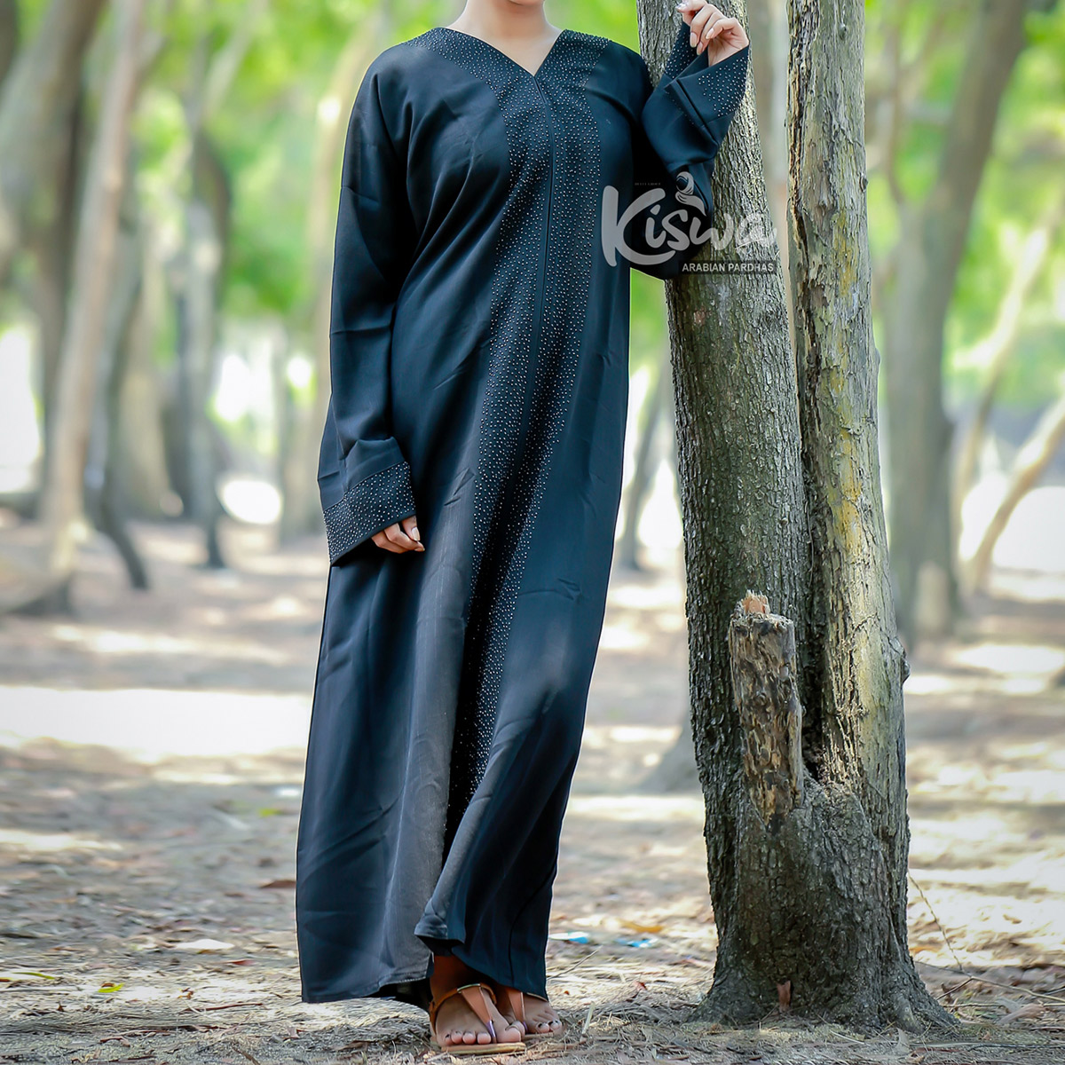 black abaya with Nida